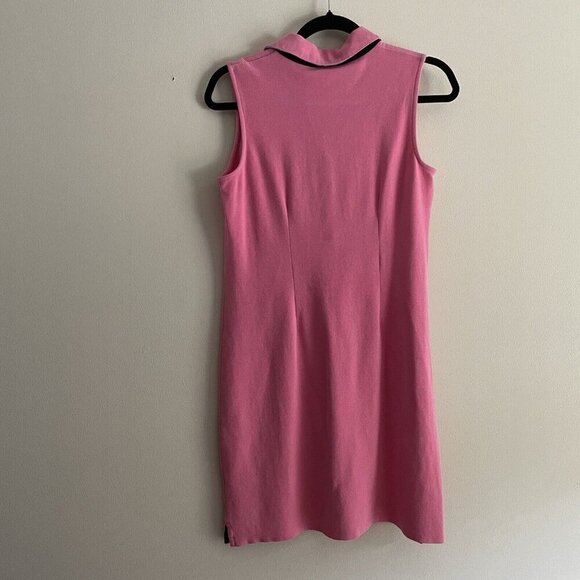 Talbots Petites Women SZ MP Pink Sleeveless Collared Polo Style Shirt Dress - Picture 8 of 8